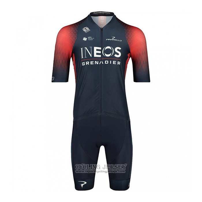 2022 Cycling Jersey Ineos Grenadiers Red Blue Short Sleeve And Bib Short